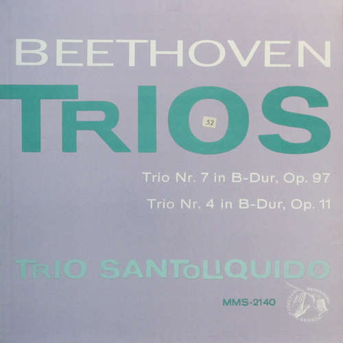 Cover Beethoven*, Trio Santoliquido - Beethoven Trios - Trio Nr. 7 In B-Dur, Op.97 / Trio Nr.4 In B-Dur, Op.11 (LP, Mono) Schallplatten Ankauf