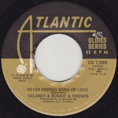Cover Delaney & Bonnie & Friends - Never Ending Song Of Love / Only You Know And I Know  (7, Single, RE) Schallplatten Ankauf