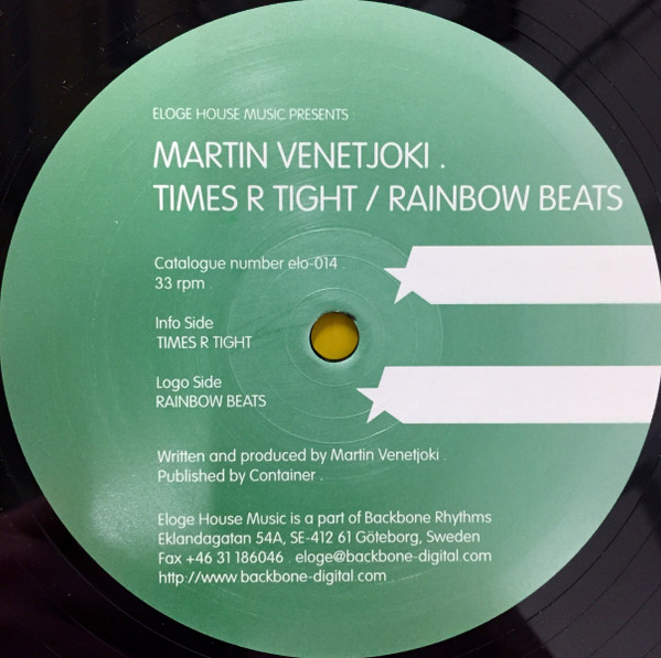 Cover Martin Venetjoki - Times R Tight / Rainbow Beats (12) Schallplatten Ankauf