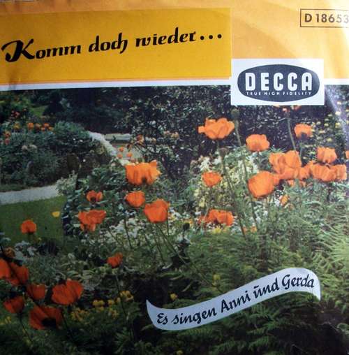 Bild Anni Und Gerda / Die Benicarlos - Komm Doch Wieder / Blauer Himmel, Weiße Wolken, Grüne Wälder (7, Single) Schallplatten Ankauf