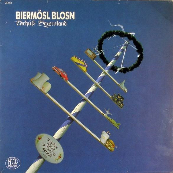 Cover Biermösl Blosn - Tschüß Bayernland (LP, Album) Schallplatten Ankauf