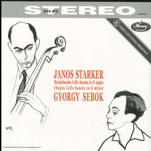 Cover Janos Starker, Mendelssohn*, Chopin*, Gyorgy Sebok* - Cello Sonata In D Major · Cello Sonata In G Minor (LP, RM) Schallplatten Ankauf