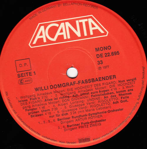 Cover Willi Domgraf-Fassbaender* - Willi Domgraf-Fassbaender (2xLP, Comp) Schallplatten Ankauf