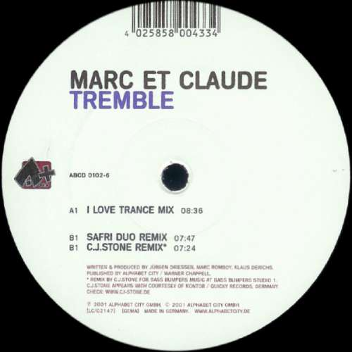 Cover Marc Et Claude - Tremble (12) Schallplatten Ankauf