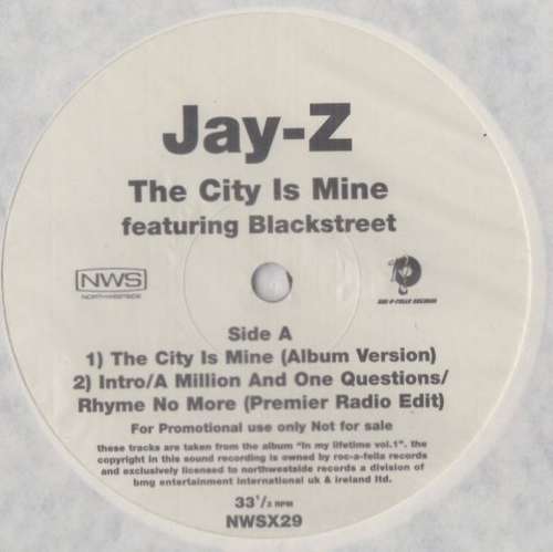 Cover Jay-Z Featuring Blackstreet - The City Is Mine (12, Promo) Schallplatten Ankauf