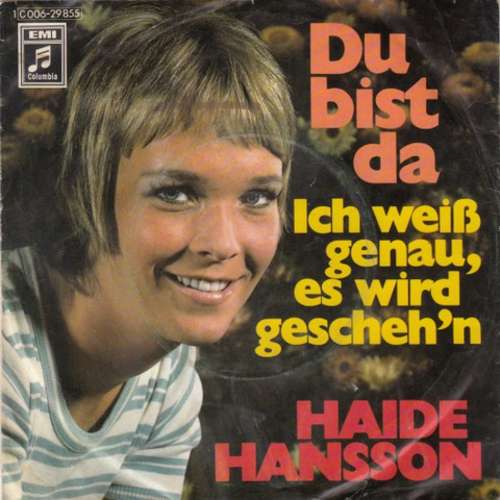 Cover Haide Hansson - Du Bist Da (7, Single) Schallplatten Ankauf