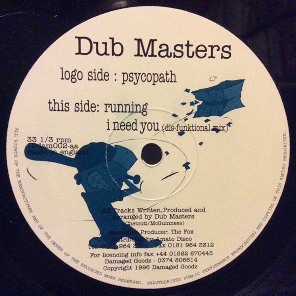 Cover Dub Masters* - Psycopath (12) Schallplatten Ankauf
