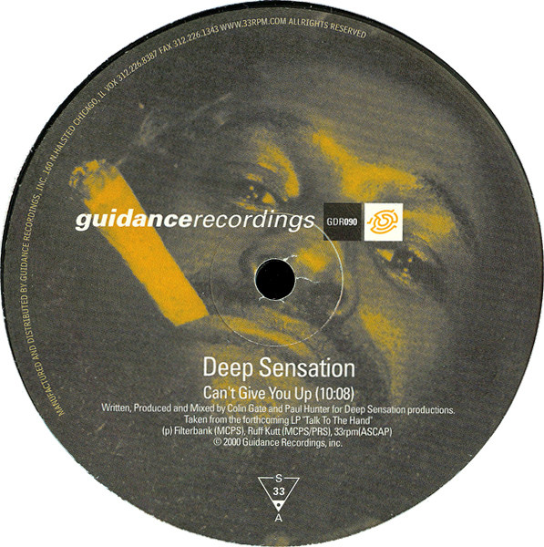 Cover Deep Sensation - Can't Give You Up (12) Schallplatten Ankauf