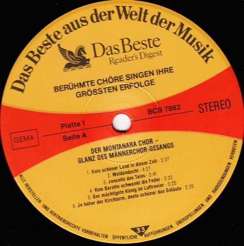 Cover Various - Berühmte Chöre Singen Ihre Größten Erfolge (Box + 8xLP) Schallplatten Ankauf