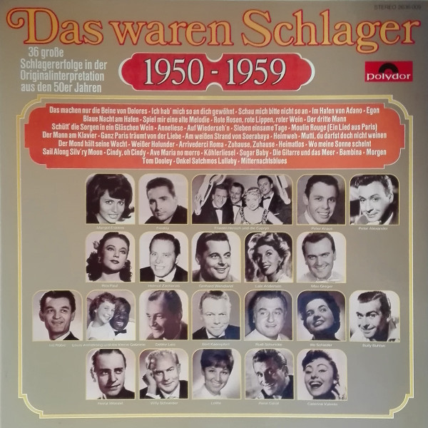 Cover Various - Das Waren Schlager (1950 - 1959) (Box, Mono + 3xLP, Comp) Schallplatten Ankauf