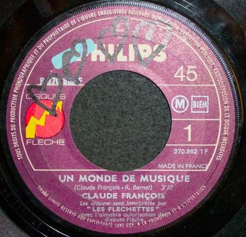 Cover Claude François - Un Monde De Musique (7) Schallplatten Ankauf