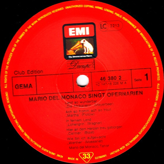 Bild Mario Del Monaco - Singt Opernarien (2xLP, Comp, Club) Schallplatten Ankauf