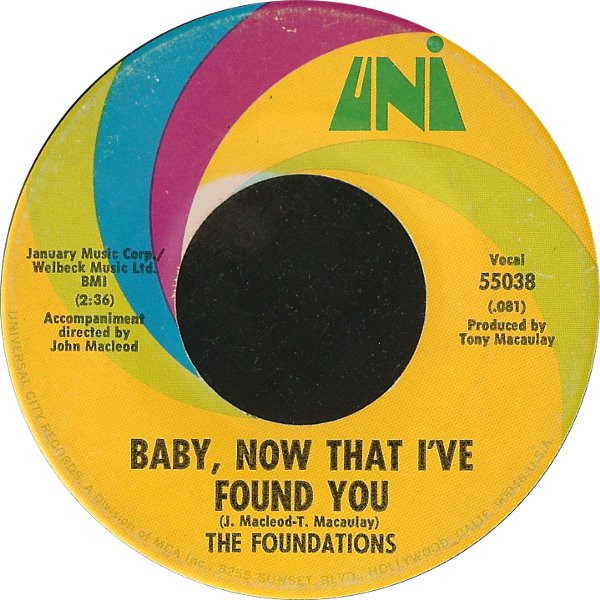 Cover The Foundations - Baby, Now That I've Found You  (7, Single) Schallplatten Ankauf