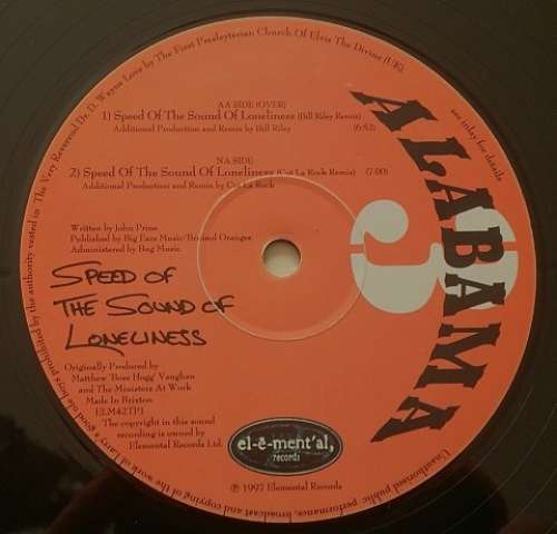 Cover Alabama 3 - Speed Of The Sound Of Loneliness (12) Schallplatten Ankauf