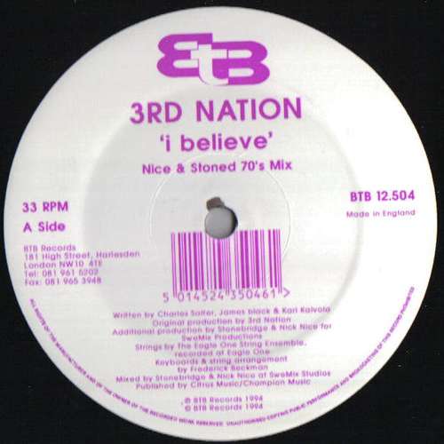 Cover 3rd Nation - I Believe (12) Schallplatten Ankauf