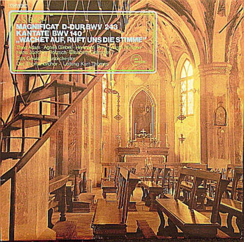 Cover J. S. Bach*, Das Gewandhausorchester*, Kurt Thomas, Der Thomanerchor* - Magnificat D-Dur BWV 243 - Kantate BWV 140 Wachet Auf, Ruft Uns Die Stimme (LP, Album) Schallplatten Ankauf