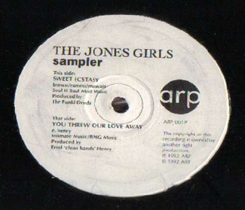 Cover The Jones Girls - Sweet Ecstasy / You Threw Our Love Away (12) Schallplatten Ankauf