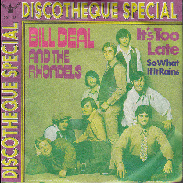 Cover Bill Deal And The Rondells* - It's Too Late (7, Single) Schallplatten Ankauf