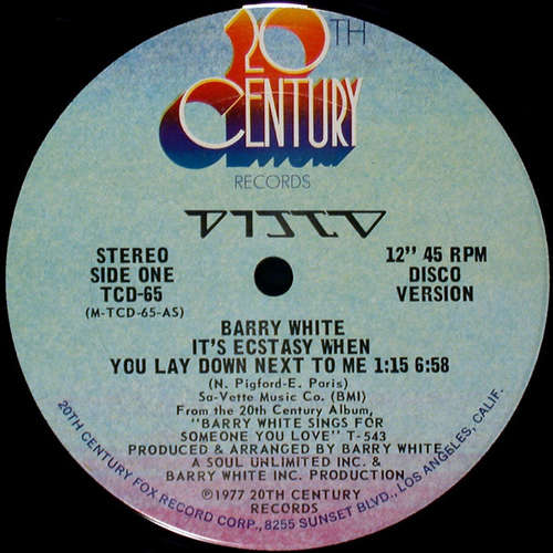 Cover Barry White - It's Ecstasy When You Lay Down Next To Me (12) Schallplatten Ankauf