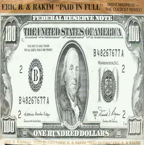 Cover Eric B. & Rakim - Paid In Full (Mini Madness - The Coldcut Remix) (7, Single) Schallplatten Ankauf