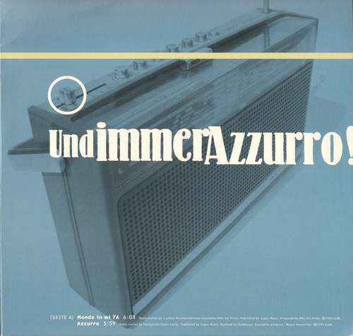 Cover Adriano Celentano - Mondo In Mi 7A / Azzurro (12, Promo, S/Sided) Schallplatten Ankauf