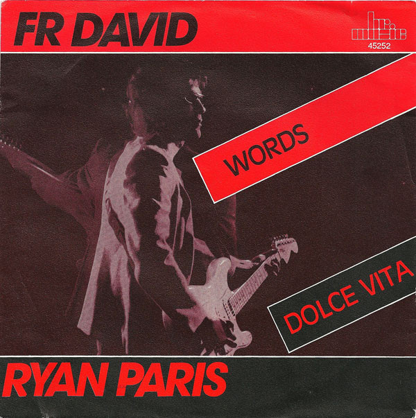 Cover FR David* / Ryan Paris - Words / Dolce Vita (7, RE, RP) Schallplatten Ankauf