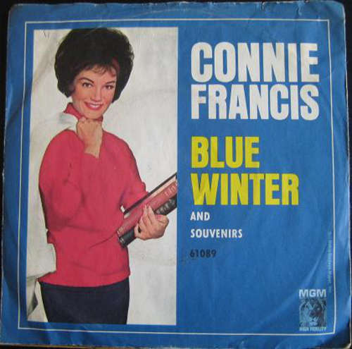 Cover Connie Francis - Blue Winter / Souvenirs (7, Single, Mono) Schallplatten Ankauf