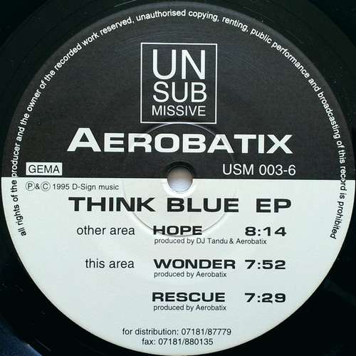 Cover Aerobatix - Think Blue EP (12, EP) Schallplatten Ankauf