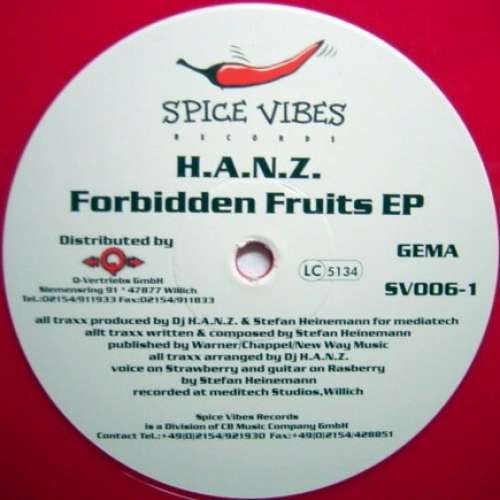 Cover H.A.N.Z. - Forbidden Fruits EP (12, EP, Red) Schallplatten Ankauf