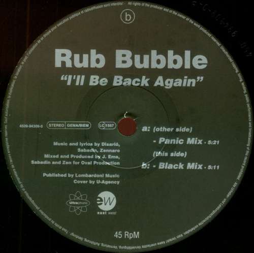 Cover Rub Bubble - I'll Be Back Again (12) Schallplatten Ankauf