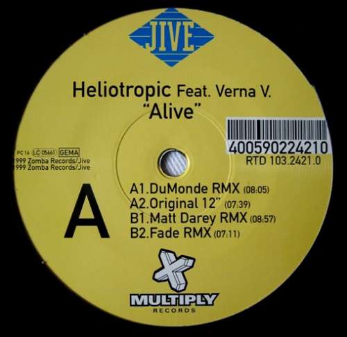 Cover Heliotropic Feat. Verna V.* - Alive (12) Schallplatten Ankauf