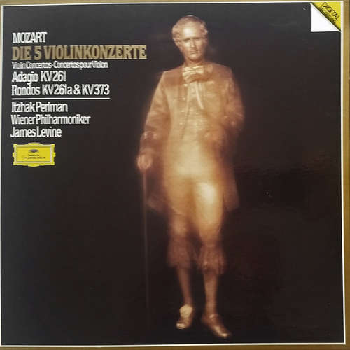 Cover Wolfgang Amadeus Mozart / Itzhak Perlman / Wiener Philharmoniker / James Levine (2) - Die 5 Violinkonzerte (3xLP + Box, Comp) Schallplatten Ankauf