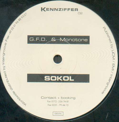 Cover G.F.D.* & Monotone* - Sokol (12) Schallplatten Ankauf