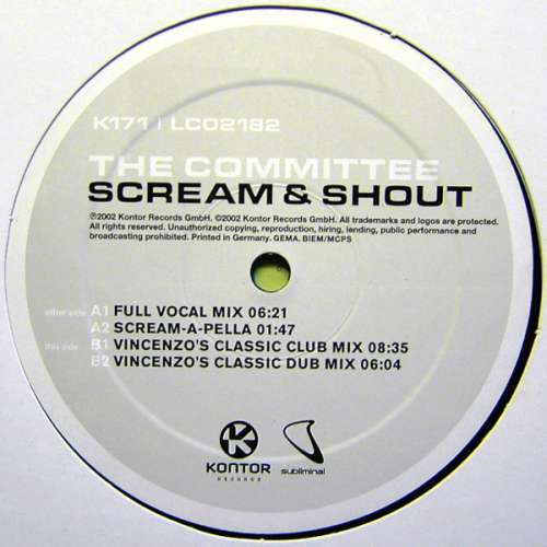 Cover The Committee (3) - Scream & Shout (12) Schallplatten Ankauf