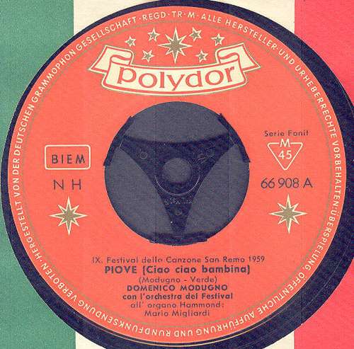 Cover Domenico Modugno - Piove (Ciao Ciao Bambina) (7, Single) Schallplatten Ankauf