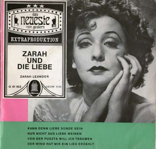 Cover Zarah Leander - Zarah Und Die Liebe (7, EP) Schallplatten Ankauf