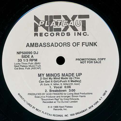 Cover Ambassadors Of Funk - My Minds Made Up (12, Promo) Schallplatten Ankauf