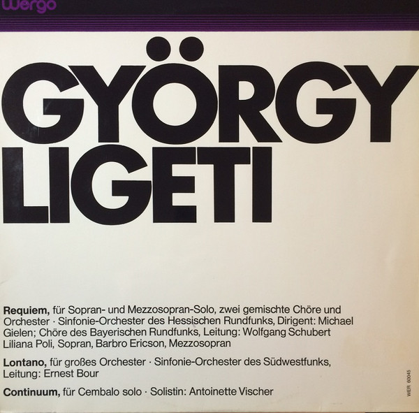 Cover György Ligeti - Requiem / Lontano / Continuum (LP) Schallplatten Ankauf
