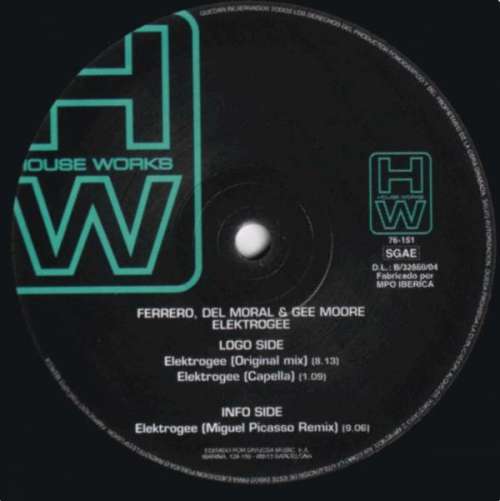 Cover Ferrero*, Del Moral* & Gee Moore - Elektrogee (12) Schallplatten Ankauf