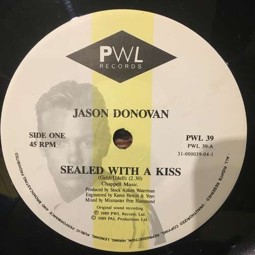 Cover Jason Donovan - Sealed With A Kiss (7, Single, Pap) Schallplatten Ankauf