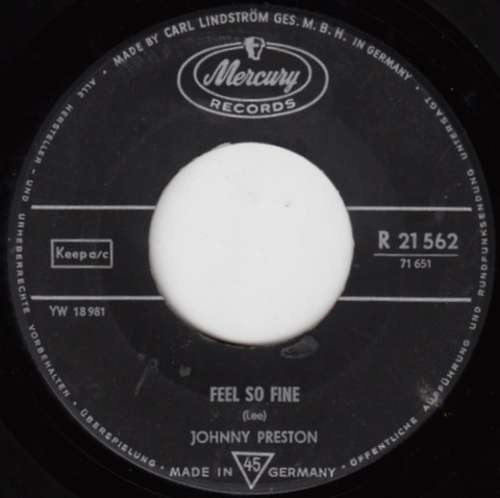 Bild Johnny Preston - Feel So Fine / I'm Starting To Go Steady (7, Single) Schallplatten Ankauf