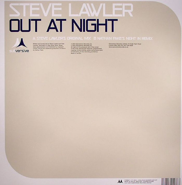 Cover Steve Lawler - Out At Night (12) Schallplatten Ankauf