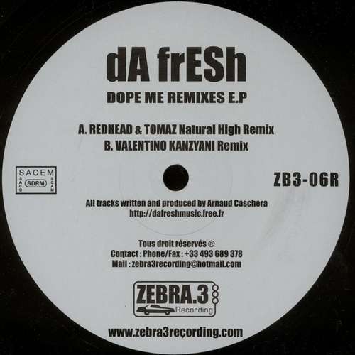 Cover dA frESh - Dope Me Remixes E.P (12, EP) Schallplatten Ankauf