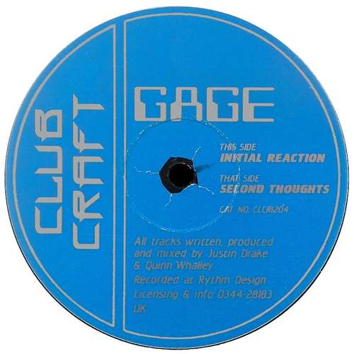 Cover Gage - Second Thoughts / Initial Reaction (12) Schallplatten Ankauf