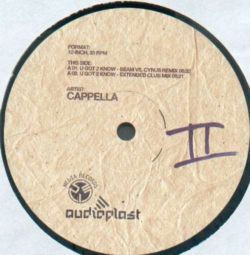 Cover Cappella - U Got 2 Know (12) Schallplatten Ankauf