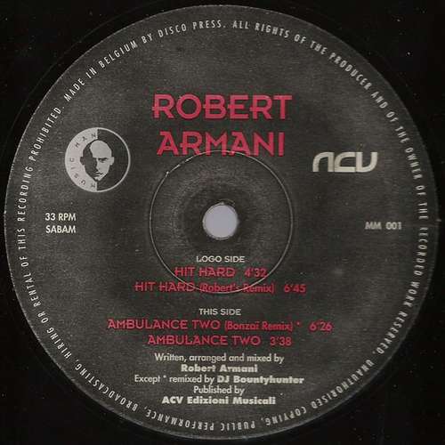 Cover Robert Armani - Hit Hard / Ambulance Two (12) Schallplatten Ankauf