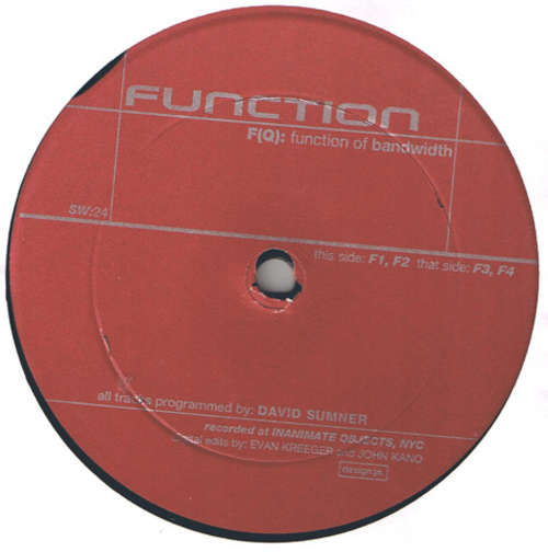 Cover Function - F(Q): Function Of Bandwidth (12) Schallplatten Ankauf