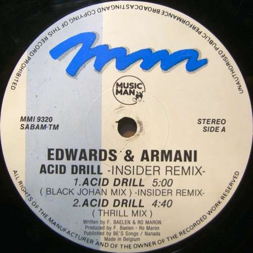 Cover Edwards & Armani - Acid Drill (Insider Remix) (12) Schallplatten Ankauf