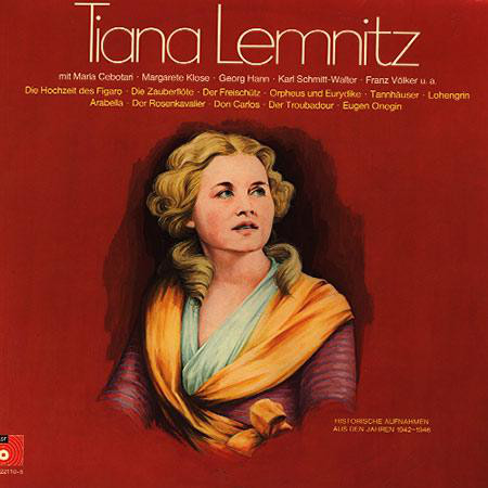 Cover Tiana Lemnitz - Historische Aufnahmen Aus Den Jahren 1942 - 1946 (2xLP, Comp, Mono) Schallplatten Ankauf