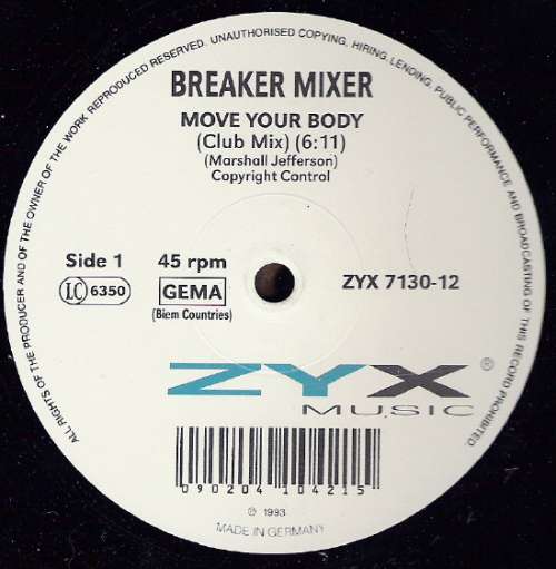 Cover Breaker Mixer - Move Your Body (12) Schallplatten Ankauf